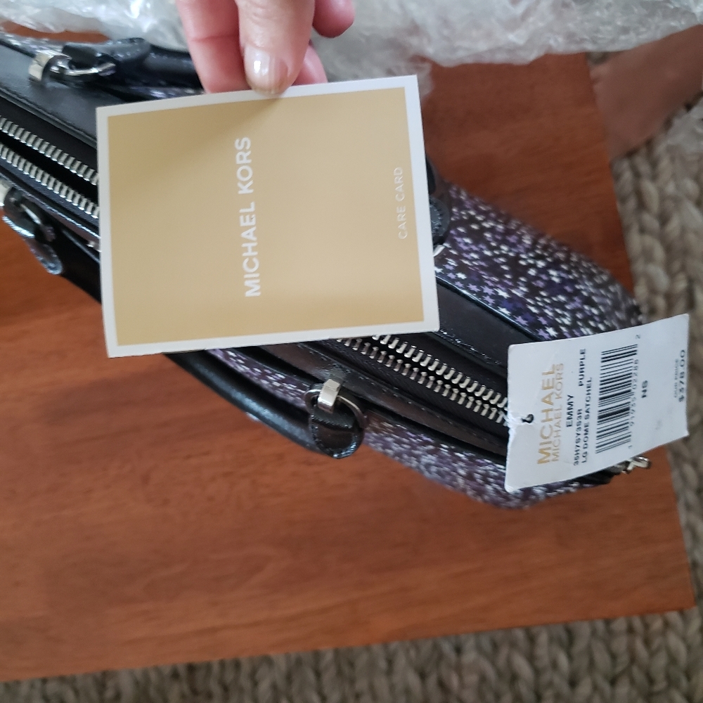 Michael Kors Emmy Purple Stars Handbag - Picture 6 of 10